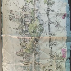 Paris silk scarf small square